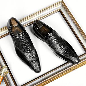 Chaussures habillées tendance pour hommes, style business, motif peau de grenouille, antidérapantes, respirantes, légères, à lacets - Product Image 4