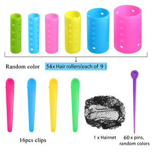 Rodillos de <span class=keywords><strong>pelo</strong></span> magnéticos lisos de 6 tamaños, herramientas de estilismo <span class=keywords><strong>para</strong></span> el cabello, rizadores de plástico con Clips y Red <span class=keywords><strong>para</strong></span> el <span class=keywords><strong>pelo</strong></span> - Product Image 3