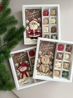 Boîte à chocolat en gros avec séparateurs et fenêtre, boîte cadeau en papier transparente pour mariage, chocolat truffé, barre de chocolat, personnalisable