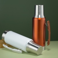Thermos à double paroi en acier inoxydable 304 de grande capacité, isolation thermique de 12 à 24 heures, tasse de voyage portable pour le camping
