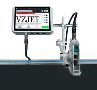 Impresora VZJET Tij 2,5, máquina de codificación de fecha de caducidad, impresora de inyección de tinta en línea de alta velocidad, máquina de impresión de datos variables para plástico