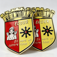 Patch en TPU 3D gaufré personnalisé en usine, logo transfert thermique, or métallisé, pour marques de vêtements et vêtements de sport