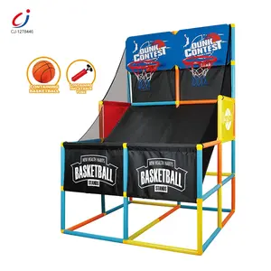 Chengji – basket-ball d'intérieur pliable et facile à assembler pour 2 joueurs, jeu de tir, de sport, en plastique, mobile, support