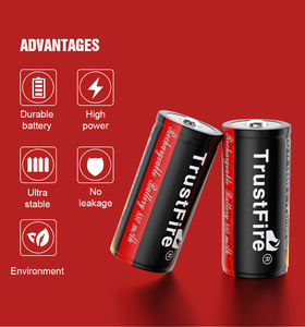 100% TrustFire 16340 3.7V 880MAh Baterai Lithium Ion Isi Ulang Baterai Penyimpanan Energi Li Ion 200ah CR123A - Product Image 6