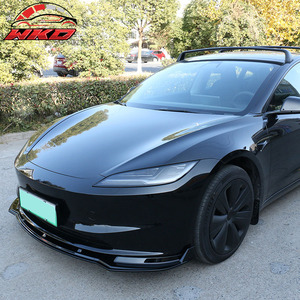 เหมาะสำหรับ Tesla Model 3 ปี 2024-2026 ชุดแต่งกันชนหน้าสไตล์ IKON สีดำเงา - Product Image 2