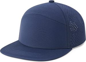 Berretto da Baseball da uomo regolabile a tesa piatta con cappello a prestazioni Snapback Laser con disegno traforato a mano tessuto ricamato caratteristiche comuni - Product Image 6