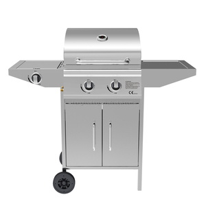 Parrilla de barbacoa de Gas para exteriores de acero inoxidable para acampar 2 + 1 quemador Parrilla de barbacoa de Gas Parrilla de mesa auxiliar de Metal