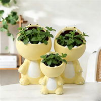 Pot de fleurs en céramique pour plantes succulentes Pot mignon de dessin animé Pot coloré en forme d'animal