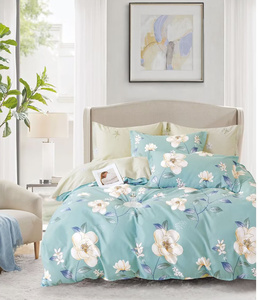 Ensembles de housses de couette en sergé de coton imprimé personnalisé ensembles de housses de couette imprimées ensembles de draps de lit avec taie d'oreiller - Product Image 1