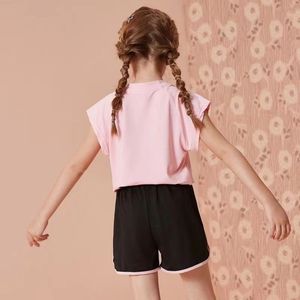 Ropa Deportiva al por Mayor para Niños, Camiseta Deportiva de Manga Corta para Niñas, Chándal de Fútbol para Niños, Ropa de Gimnasio, Traje Deportivo Informal para Niños - Product Image 3