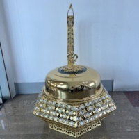 Nouveau Réchaud de Buffet Suspendu de Luxe en Acier Inoxydable 8L, Doré Diamanté, à Chauffage au Combustible, pour Hôtels et Traiteurs du Guangdong