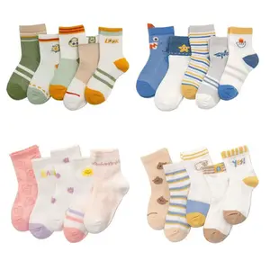 Kaus kaki bayi anak laki-laki dan perempuan, kaos kaki jala tabung pendek tipis musim panas 0-3 bulan
