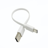 Câble Micro USB plat de 20 cm à charge rapide 2A, conducteur en cuivre pur, gaine en PVC, pour téléphones mobiles Android, écouteurs, batterie externe