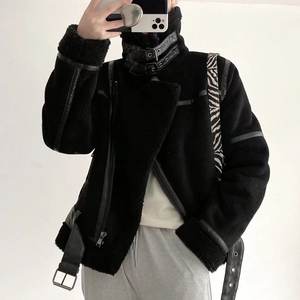 TAOP&ZA Nuova Giacca da <span class=keywords><strong>Donna</strong></span> Autunno e Inverno 2022 Stile Motociclista in <span class=keywords><strong>Tweed</strong></span> Double-Face con Cintura 6318232 - Product Image 2