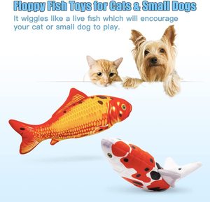 Juguetes Floppy <span class=keywords><strong>Fish</strong></span> para gatos y perros pequeños, juguetes interactivos automáticos para cachorros - Product Image 2
