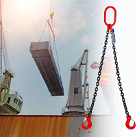 Élingue de levage en chaîne G80 de 3 tonnes, en acier allié, robuste, pour grue de levage industrielle, certifiée CE