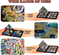 Album de rangement pour cartes de jeu et de sport en cuir PU premium avec fermeture éclair, 9 pochettes, 30 pages recto-verso, 540 emplacements pour cartes, logo personnalisé, pour TCG