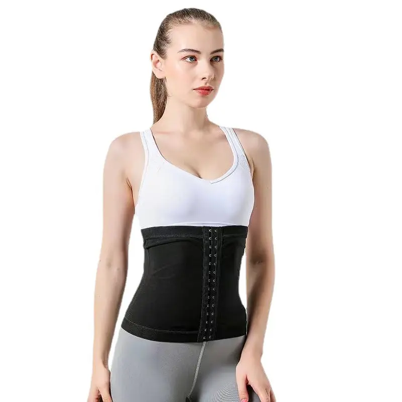 Mujeres yoga ráfaga sudor paquete cinturón fitness ejercicio sudor vientre con iones de plata hebilla de cintura de plástico cinturón