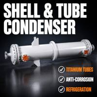 Échangeur de chaleur à tubes en titane, durable, anti-corrosion, haute efficacité énergétique, certifié CE/TUV, équipement de réfrigération, garantie 1 an