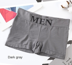 Naked Goods 24g Pantalones bóxer de tiro medio para hombre Nueva ropa interior transpirable sin costuras de comercio exterior con logotipo de moda en la cintura Estilo fresco - Product Image 5