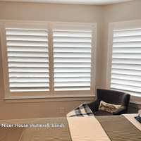 Volets de fenêtre sur mesure en PVC et aluminium, panneaux à persiennes, volets horizontaux en bois de style français, fabrication chinoise