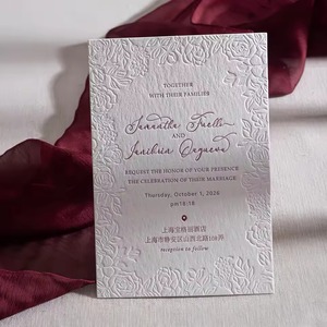 Bán buôn tùy chỉnh in ấn cao cấp sang trọng Thiệp mời đám cưới - Product Image 1