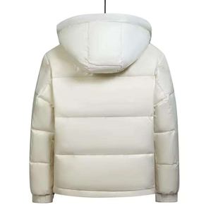 เสื้อแจ็คเก็ตขนเป็ดมีฮู้ดสีดำสำหรับผู้ชายเสื้อโค้ทฤดูหนาวกันน้ำ - Product Image 4