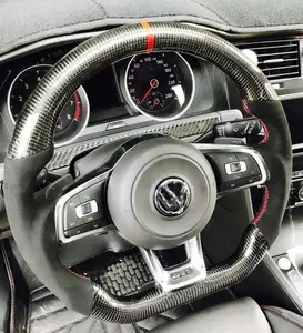 Mk7 Steering Wheel Fit For Vw Mk7 Gti Volkswagen Polo Jetta Mk6 Passat Carbon Fiber Steering Wheel Upgrade Set