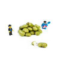 Certificat Halal Snacks de haricots Soja vert rôti Saveur originale Edamame Vente en gros bon marché et professionnel OEM