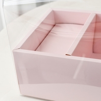 Boîte à gâteau de fleurs transparente florale de luxe PVC mariage saint valentin fête des mères fête d'anniversaire boîte-cadeau