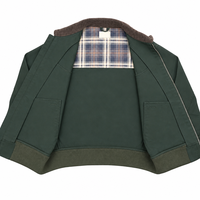 Veste de travail personnalisée en toile de canard épaisse pour hommes, doublée en flanelle, vêtements de travail industriels en coton, uniforme, fabrication OEM
