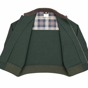 Custom Heavy Duck <strong>Canvas</strong> <strong>Work</strong> <strong>Jacket</strong> Men Flannel Lined Cotton Industrial Workwear Uniform <strong>Jacket</strong> OEM Factory - Product Image 2