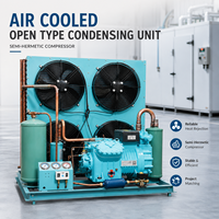 Unité de condensation semi-hermétique de type U refroidie par air avec compresseur Copeland et double ventilateur, système de réfrigération économe en énergie pour chambre froide