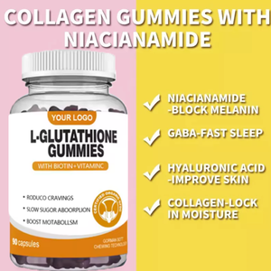 Suplemento de L-glutatión Iluminador DE LA PIEL Blanqueamiento DE LA PIEL Gummy Candy Colágeno L-Glutathione Gummies - Product Image 4