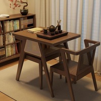 Ensemble de salle à manger 3 pièces en bois massif de frêne de style nordique avec dossier, table et chaises, meubles de rangement écologiques