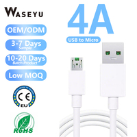 Cable Micro USB de Alta Calidad Original de PVC 4A para Carga Rápida y Transferencia de Datos para Android y Computadora 1m 1.5m 2m