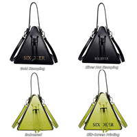 OEM ODM 2026 Trendige Dreieckige Lederhandtasche mit Verstellbarem Riemen Damen Crossbody-Tasche
