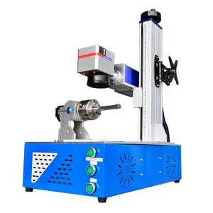 2024 newest Agent Price 20w 30w 50w Fiber Laser Marking Machine with Rotary