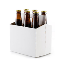 Maßgefertigte 4/6er-Packungen Papier-Karton Bierträger Tragbare Bierdosen-/Flaschenträger