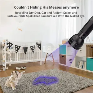 51 LED เครื่องตรวจจับปัสสาวะสัตว์เลี้ยงสีดำรังสีอัลตราไวโอเลตเป็นมิตรกับสิ่งแวดล้อมไฟฉาย UV มีประสิทธิภาพสำหรับสุนัขแมว - Product Image 5