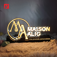Enseigne LED personnalisée Kexian en acrylique pour bureau, table de réception, enseigne de marque pour magasin ou entreprise