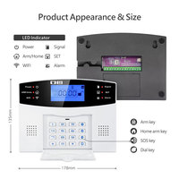 Système d'alarme domestique Tuya WiFi 4G en gros avec clavier LCD, interphone et sirène 110 dB – Kit de sécurité intelligent PST-30A-4GEU