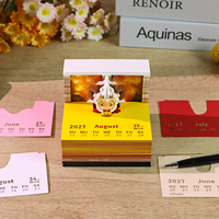 Bloc-notes 3D Calendrier Mouton Porte-bonheur, Décoration de Bureau, Marque-page en Papier, Papeterie Animaux Mignons, Cadeau d'Anniversaire de Luxe pour Amis