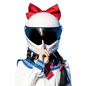 <span class=keywords><strong>Casque</strong></span> de <span class=keywords><strong>moto</strong></span> électrique ABS Dream avec son clacson, style rétro mignon pour fille, idéal pour l'été - Product Image 1