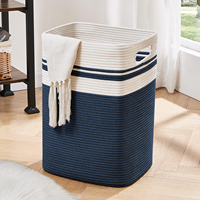 Panier à linge avec poignées, panier décoratif pour le salon, panier de rangement tissé pour jouets