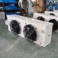 Unité de condensation à tube cuivre/aluminium anticorrosion avec ventilateurs compresseurs pour le refroidissement commercial des entrepôts frigorifiques alimentaires