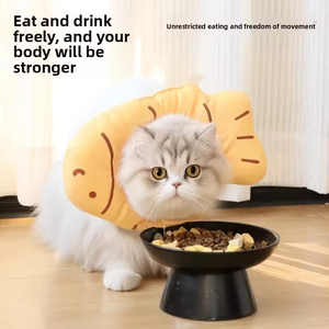 Collier élisabéthain pour chats anti-léchage, réglable, souple, à suspendre autour du cou, pour la post-chirurgie, protection du cou pour animaux de compagnie - Product Image 5