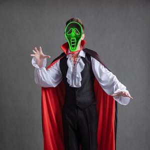 Máscara LED DONGZQAN Scream D1-UK2 con Múltiples Modos de Luz, Disfraz de Halloween de <span class=keywords><strong>Ghostface</strong></span> para Hombres, Adultos, Niños, Adolescentes, Regalo de Neón Anónimo - Product Image 3