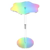 Table basse de console de hauteur réglable pliable en acrylique arc-en-ciel moderne en forme de fleur pour meubles de salon et de maison
