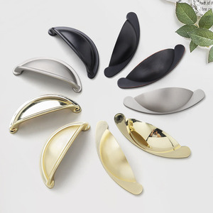 Modern Furniture Cabinet Cup <strong>Handle</strong> <strong>Pulls</strong> <strong>Shell</strong> <strong>Drawer</strong> Door Zinc Alloy Hardware <strong>Kitchen</strong> <strong>Knobs</strong> - Product Image 4